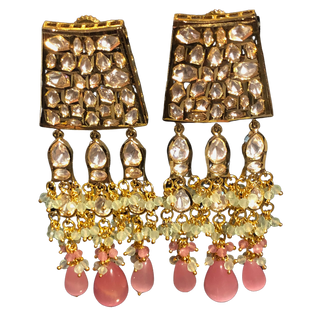 HEER Designer Baby Pink Kundan Necklace Set - Necklace Set