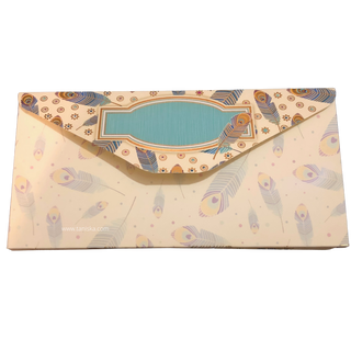 Peacock Feather Design Shagun Money Envelopes - 5s Pack - Money Envelopes for Gifting