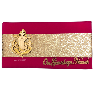 Ganesha Hot Pink Shagun Money Envelope - Single Envelope - Money Envelopes for Gifting