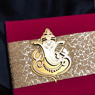 Ganesha Hot Pink Shagun Money Envelope - Single Envelope - Money Envelopes for Gifting