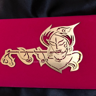 Krishna Bright Red Shagun Money Envelope - Single Envelope - Money Envelopes for Gifting