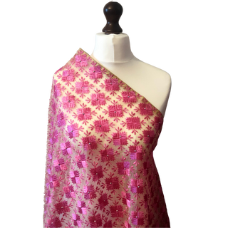 The Celestial Shimmer Phulkari Dupatta - Punjabi Phulkari Dupatta