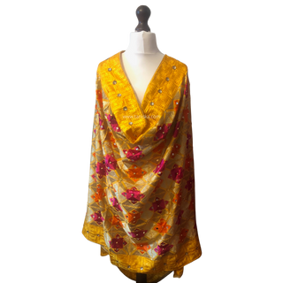 The Bridal Shagun Phulkari Dupatta - Punjabi Phulkari Dupatta