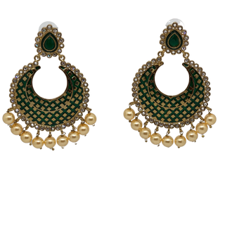 MISHCA Meenakari Earrings - Emerald Green