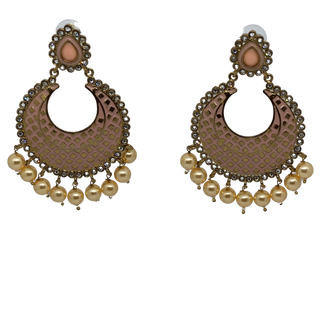 MISHCA Meenakari Earrings - Dusky Taupe