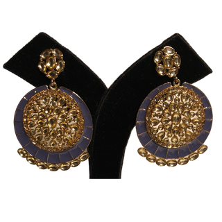 MISHCA Antique Gold Earrings - Grey
