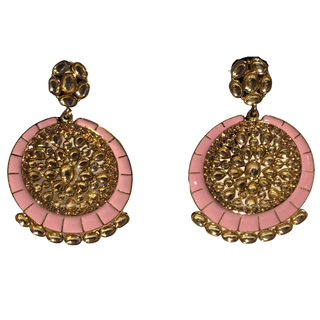 MISHCA Meenakari Earrings - Baby Pink