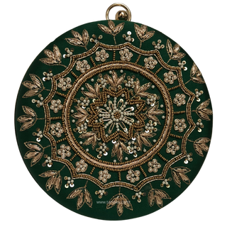 The Emerald Mandala Clutch Bag - Clutch Bag