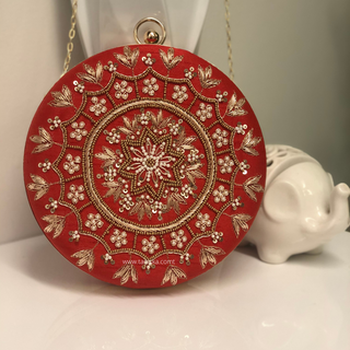 The Ruby Mandala Clutch Bag - Clutch Bag