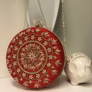 The Ruby Mandala Clutch Bag - Clutch Bag