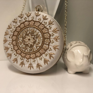 The Pure White Mandala Clutch Bag - Clutch Bag
