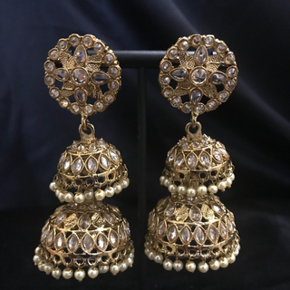 JULIE Double Tier Antique Gold Jhumki’s