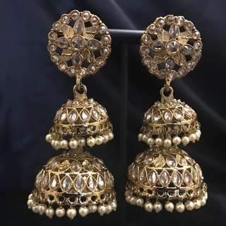 JULIE Double Tier Antique Gold Jhumki’s