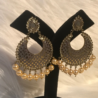 MISHCA Meenakari Earrings - Grey