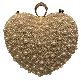The Pearly White Heart Clutch Bag (Limited Edition) - Clutch Bag