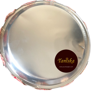 Small ’Jee Aayea Nu Bhabhi Saade Veer De Dil Di Chaabi’ Plate (Groom Welcoming with Scissors & Ribbon) - Decorative