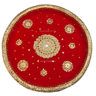 Large Red Ceremony Plate - Decorative Plates
