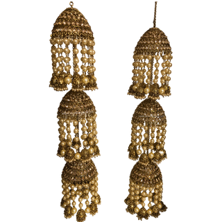 MAHIMA Golden 3 Tier Jhoomer Kaleere