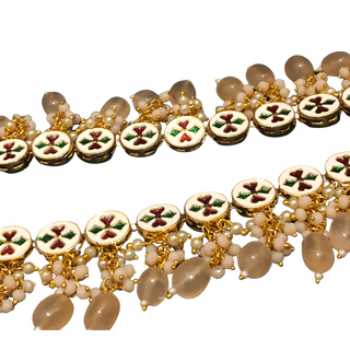 The Sovereign Ishani Heritage Haar (Peach) - Necklace Set