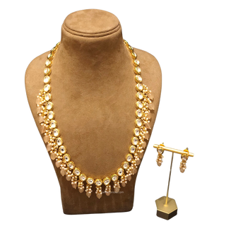 The Sovereign Ishani Heritage Haar (Peach) - Necklace Set
