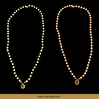MILNI HAAR - Red/White Pearls Swaghat Haar(Guest Garlands) - (Set of 24: x12 Red, x12 Green)