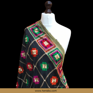 The Obsidian Festival Phulkari Dupatta
