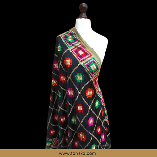 The Obsidian Festival Phulkari Dupatta