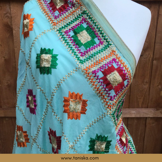 The Moroccan Oasis Phulkari Dupatta