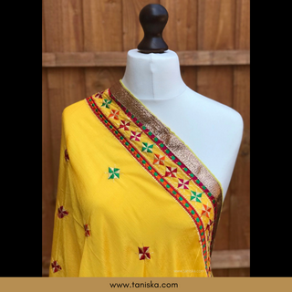 The Haldi Bloom Phulkari Dupatta