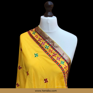 The Haldi Bloom Phulkari Dupatta