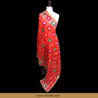 The Sunset Blaze Phulkari Dupatta