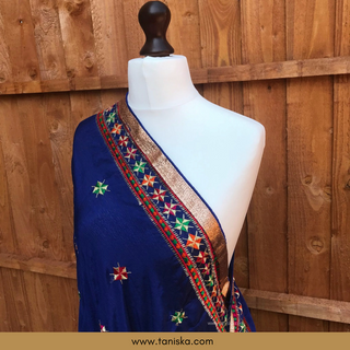 The Sapphire Sky Phulkari Dupatta