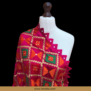 The Shahi Bagh Phulkari Dupatta