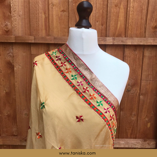 The Golden Sparkle Phulkari Dupatta