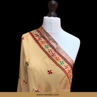 The Golden Sparkle Phulkari Dupatta