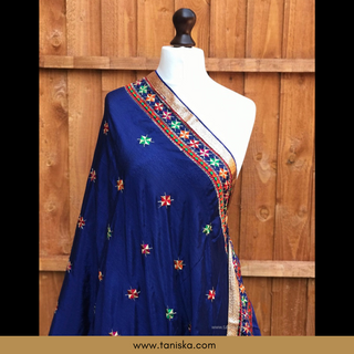 The Sapphire Sky Phulkari Dupatta