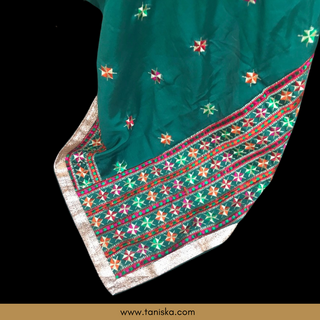 The Royal Emerald Phulkari Dupatta