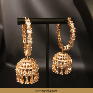 American Diamond Style Necklace Set - Rose Gold
