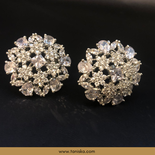 American Diamond Style Studs - Silver