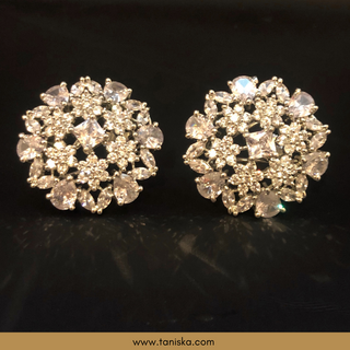 American Diamond Style Studs - Silver