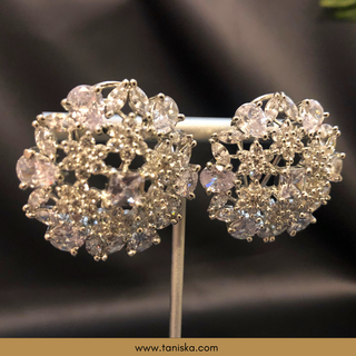 American Diamond Style Studs - Silver