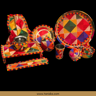 PRE-ORDER - New LED Jaggo (with Bells/Ghungroo) & Matching Mayian Set COMBO DEAL (Phulkari Print) - Available for Pre-Order