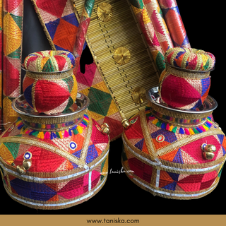 PRE-ORDER - New LED Jaggo (with Bells/Ghungroo) & Matching Mayian Set COMBO DEAL (Phulkari Print) - Available for Pre-Order