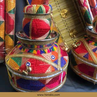 PRE-ORDER - New LED Jaggo (with Bells/Ghungroo) & Matching Mayian Set COMBO DEAL (Phulkari Print) - Available for Pre-Order