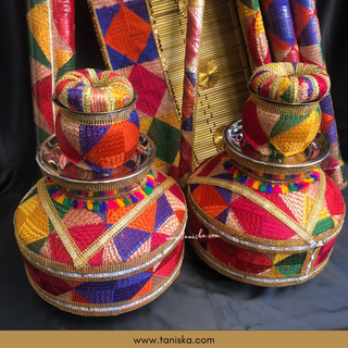 PRE-ORDER - New Phulkari LED Jaggo & Meenakari Mayian Set XL FAMILY COMBO DEAL (Meenakari & Phulkari Print) - Available for Pre-Order