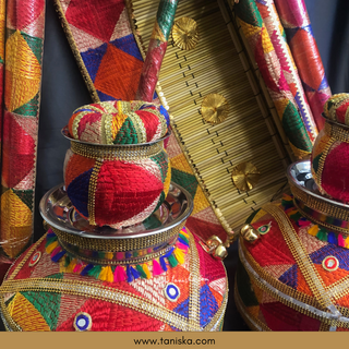 PRE-ORDER - New LED Jaggo (with Bells/Ghungroo) & Matching Mayian Set COMBO DEAL (Phulkari Print) - Available for Pre-Order