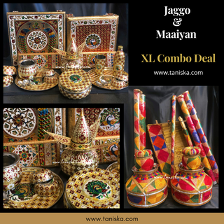 PRE-ORDER - New Phulkari LED Jaggo & Meenakari Mayian Set XL FAMILY COMBO DEAL (Meenakari & Phulkari Print) - Available for Pre-Order
