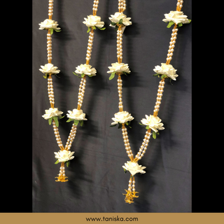 White Bride-Groom Mala