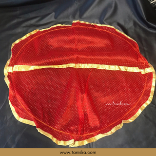1 Red Multi-Purpose DORI RUMAL (Gift Bag, Thaal Cover, Potli Bag - Perfect for: Indian Wedding, Shagan Ceremony, Chunni Charhana, Bridal Shower, Baby Shower, Maiyan, Weddings, Favors, Shaadi, Walima)