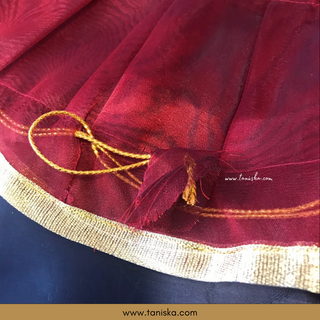 1 Maroon Multi-Purpose DORI RUMAL (Gift Bag, Thaal Cover, Potli Bag - Perfect for: Indian Wedding, Shagan Ceremony, Chunni Charhana, Bridal Shower, Baby Shower, Maiyan, Weddings, Favors, Shaadi, Walima)